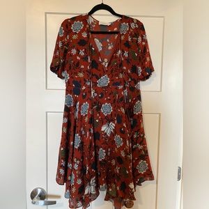 A.L.C. Size 8 100% silk dress with ties